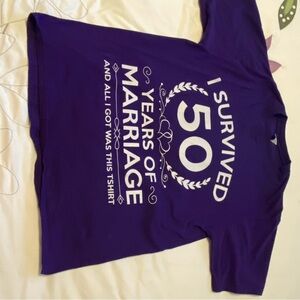 T-Shirt, purple, 50 years of marriage XL